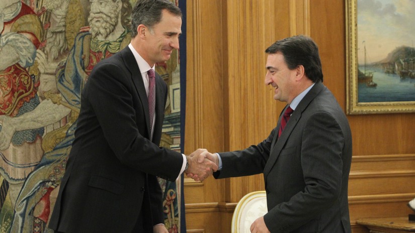 Aitor Esteban se reúne por segunda vez con Felipe VI en el Palacio de la Zarzuela