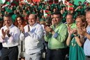 Acto en Barakaldo. Iñigo Urkullu, Andoni Ortuzar, Aitor   Esteban