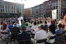 Acto en Barakaldo. Iñigo Urkullu, Andoni Ortuzar, Aitor Esteban