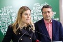 Aitor Esteban, Mireia Zarate. Presentación cartel Aberri Eguna. Bilbao